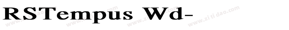 RSTempus Wd字体转换